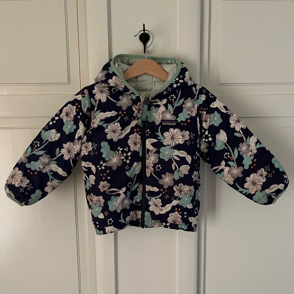 Patagonia Toddler Kids Down Puffer Jacket - Reversible 4T